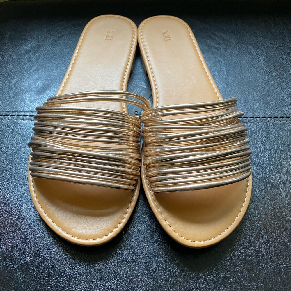 FOREVER 21 Gold Sandals
